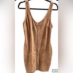 NWT tan zip up dress